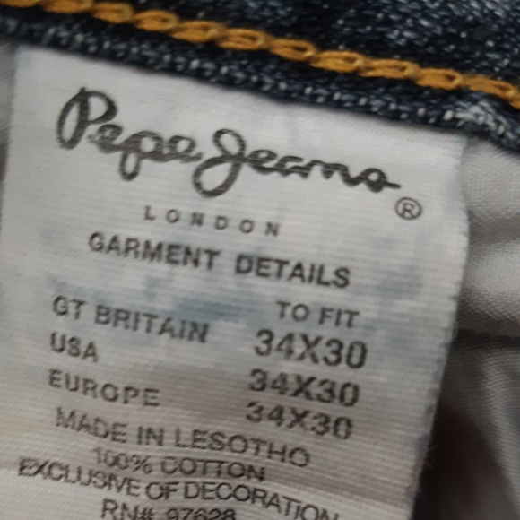 🌹Mens Pepe Jeans Size 34 x 31 London XX73 - Picture 7 of 9